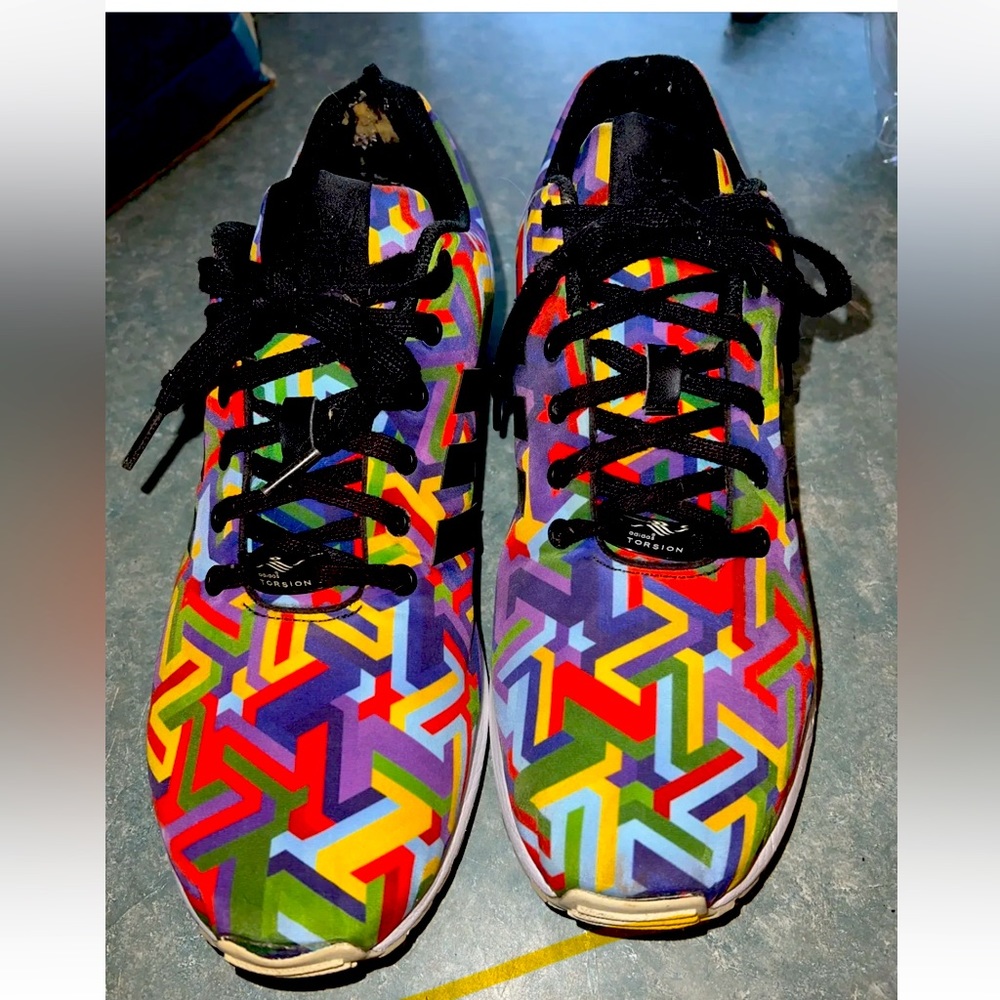 Adidas ZX Flux Torsion Multi-Color Men's Sneakers Trainers Shoes Size 12 AQ6127
